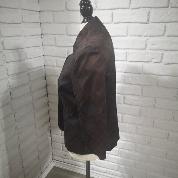 le chateau Ladies Size Large Bronze & Black Made in Canada Lined Blazer - Picture 7 of 10